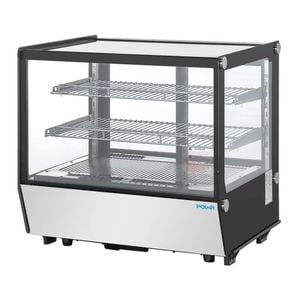 Polar Counter Display Merchandiser G-series Square Glass 120l 686x702x568mm Commercial Kitchen Fridge Food Storage
