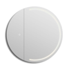 Attica 800mm Matte White Round Shaving Cabinet with Powerpoint