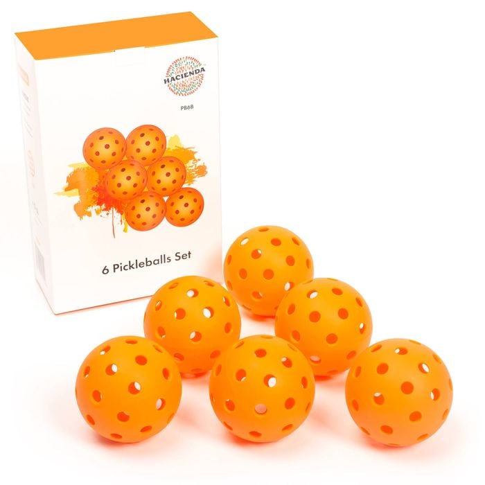 Hacienda Precision Aerodynamic 40 Hole Design Pickleball Ball - 6 pack