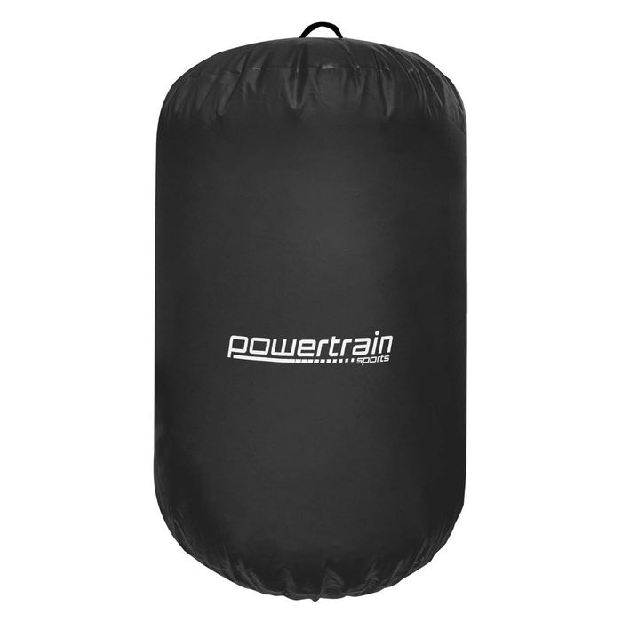 Powertrain Inflatable Air Barrel Gymnastics Roller 120cm x 75cm - Black PVC Tumbling Mat for Flips & Balance