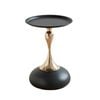 Lifebay Round Side Table for Living Spaces (Black)