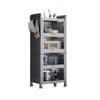 TASTE RELAX SPACE 5-Tier Kitchen Sideboard Cabinet with Ripple Glass & Adjustable Shelves ¨C 50cm Wide