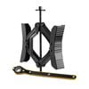 Expanding Dual Axle Metal Stability Chock for Tandem Wheel Caravan RV Stabilizer