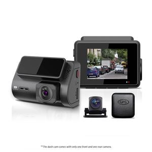 Elinz 2 CH Dash Cam 4K+1080P WiFi GPS Supercapacitor Sony Starvis