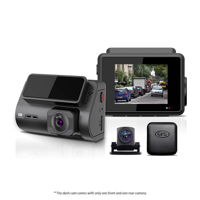 Elinz 2 CH Dash Cam 4K+1080P WiFi GPS Supercapacitor Sony Starvis