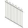 ProtectorAl 0350-1200W x 1200H Pale Eucalypt Loop Top Pool Fence Panel Raked 16-30º