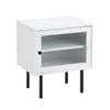 Oikiture Bedside Table Wood White