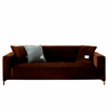 LushCovers Stretchable Quality Velvet Plush Sofa Pet Protect Elastic Lounge Couch Cover - 4 Seater - Brown
