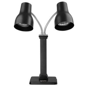 Apuro Double Heat Lamp Carving Station Matt Black 2x250w - Ja868-a