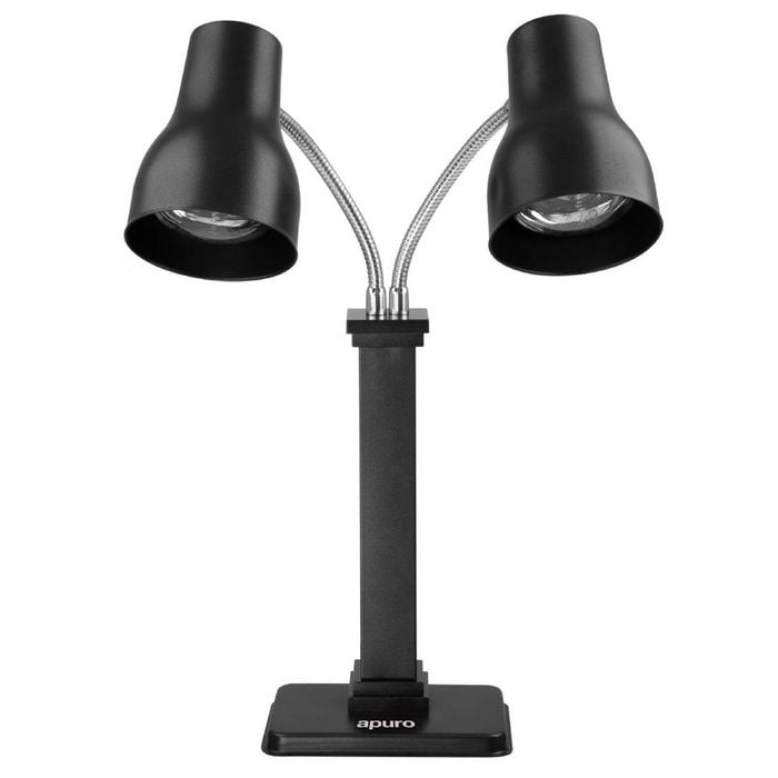 Apuro Double Heat Lamp Carving Station Matt Black 2x250w - Ja868-a