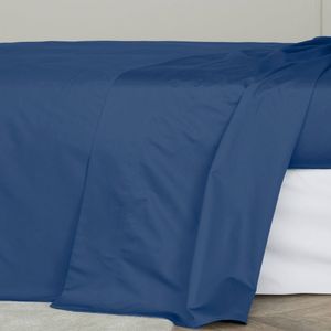 Bedding Co. Flat Sheet 1200TC Egyptian Cotton Midnight Navy Blue Double