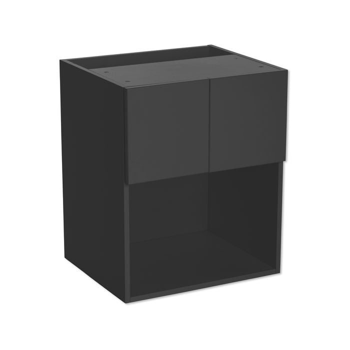 Kaboodle 600mm Poppy Seed Modern Wall Microwave Cabinet