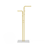 P&P Gold Modern Double Arm Clothing Display Rack With Marble Base