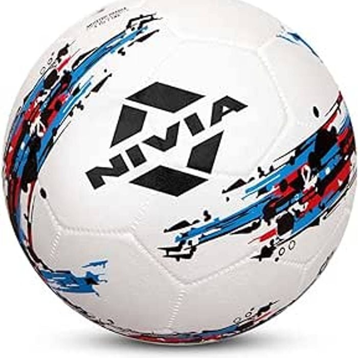 Nivia Storm Football (White, Size 5) | Rubberized Moulded | Suitable for Hard Ground Without Grass | Training Ball | Soccer Ball