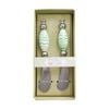 2PK Metal 18cm Juniper Garden Butter/Cheese Spreader Knife Cutlery Set Green
