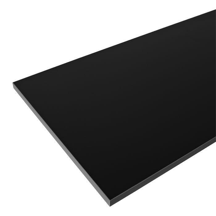 Practa 2400 x 600 x 25mm Black / White Melamine Reversible Worktop