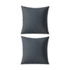 2pk Renee Taylor 400tc Egyptian Cotton European Pillowcase Steel Blue 65x65cm