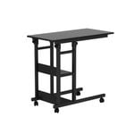 Yes4homes Side Table With Storage Shelves, Height Adjustable Sofa Couch Coffee End Table