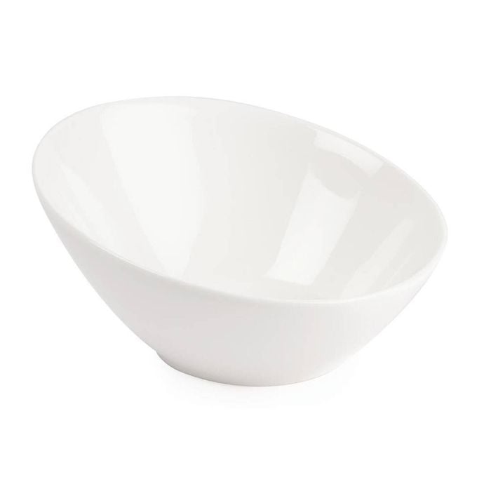 Olympia Lumina Sloping Bowls Oval White 148mm 6 Pack