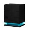 ALFORDSON LED Bedside Table Black