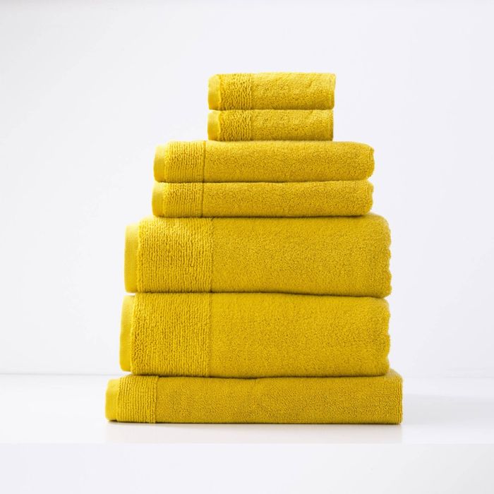 7pc Renee Taylor Aireys Hand/Face Bath/Towel Set Zero Twist Cotton 650 GSM Spice
