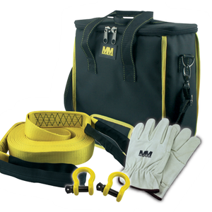 Mean Mother 4wd Car Recovery Kit Snatch Tow Strap Bow Shackles Gloves 4x4 5pc