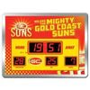 AFL LED Scoreboard Clock - Gold Coast Suns - 45x33cm - Time Temp Date