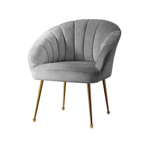Artiss Armchair Velvet Grey Eloise