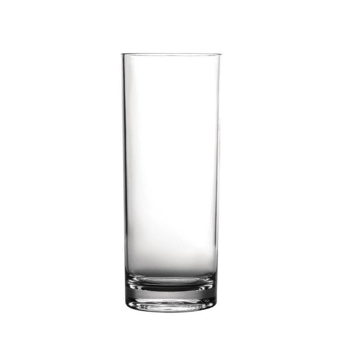 Olympia Hi Ball Glasses Kristallon Polycarbonate Clear 360ml 6 Pack Shatterproof Drinking Glassware