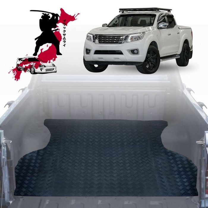 Black Samurai UTE Tub Mat Tray Liner for Nissan Navara Dual Cab 2015 - Current (without rear cupholder)