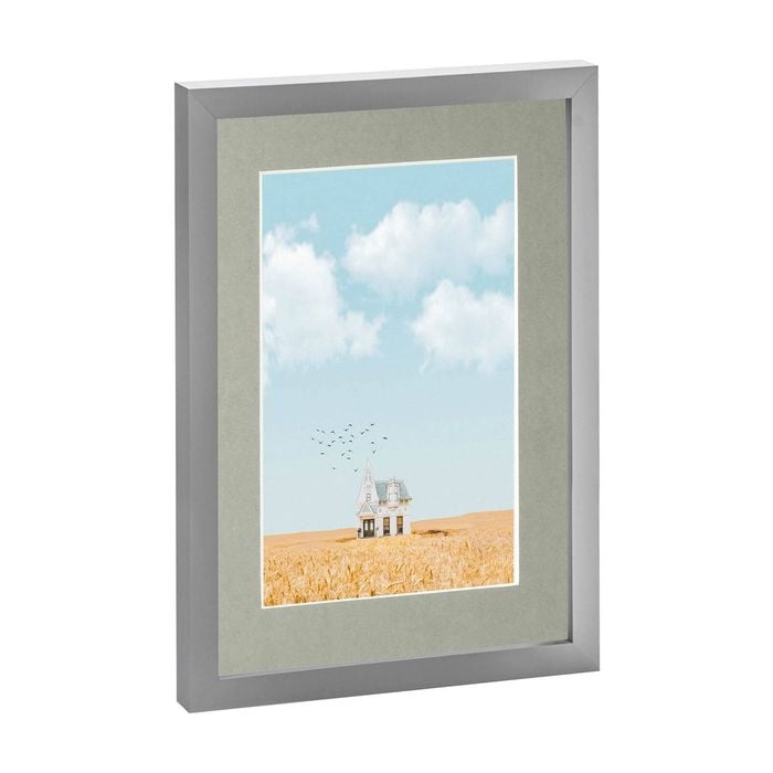 Nicola Spring Photo Frame with A5 Mount - A4 (8" x 12") - Grey