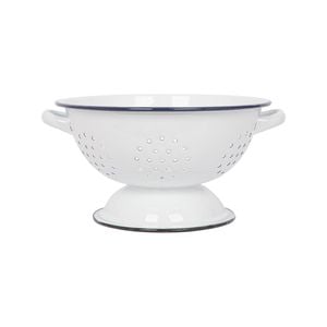 Argon Tableware White Enamel Colander - 23.5cm
