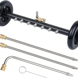 Advwin 2-in-1 Pressure Washer Undercarriage Cleaner, Universal 22" Surface Cleaner, 1/4" Connector, 4000 PSI