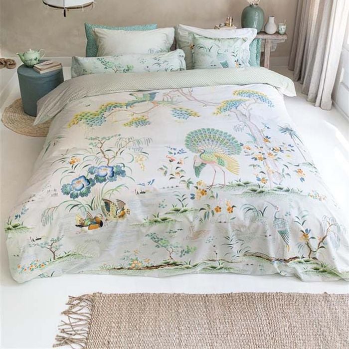 Pip Studio Super King White Japonica White Cotton Quilt Cover Set