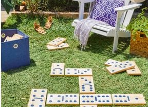 DIY Advice Image - How to make outdoor dominoes. G Drive blob storage upload.
