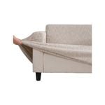 Sherwood Faux Linen Stretch Fit Couch Covers Natural 2 Seater