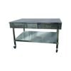 Mobile Stainless Steel Stand Work Bench with 3 Drawers and Under Shelf on Castors - SWBD8-3