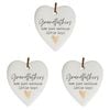 3x Ceramic Hanging 8x9cm Heart Grandfathers w/ Hanger Ornament Home/Office Decor