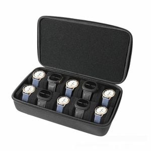 Catzon Watch Travel Roll Case Box With Soft Protective Pillow-10slot