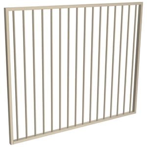 ProtectorAl 1470 x 1200mm Paperbark Aluminium Flat Top Garden Gate