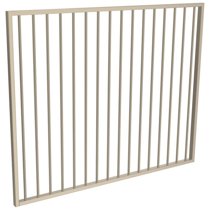 ProtectorAl 1470 x 1200mm Paperbark Aluminium Flat Top Garden Gate
