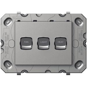 HPM ARTEOR 3 Gang Light Switch Fan/Light/Heat