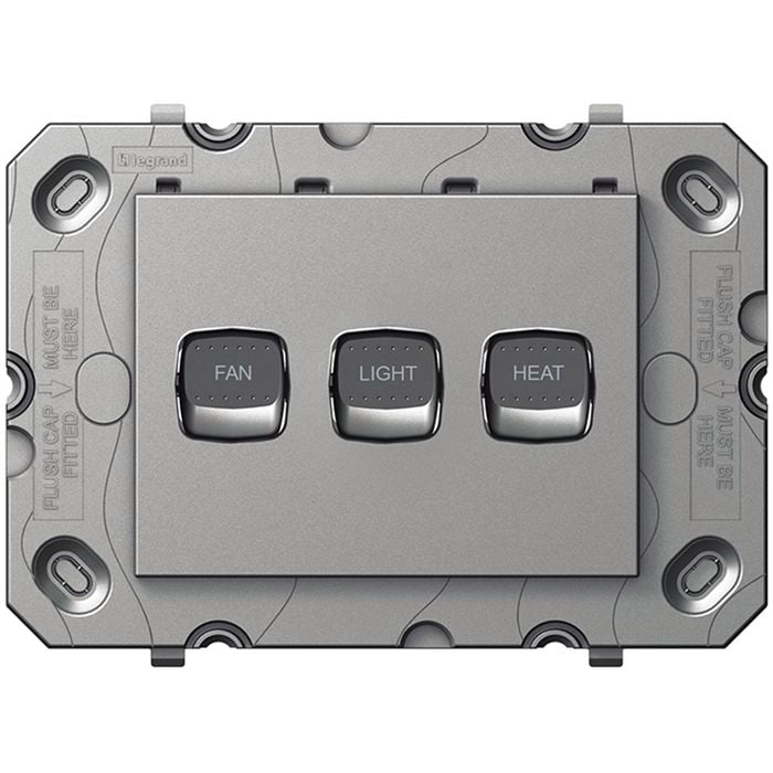 HPM ARTEOR 3 Gang Light Switch Fan/Light/Heat