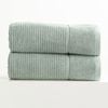 Renee Taylor Cambridge Textured 2 Piece Eucalyptus Bath Sheet Pack