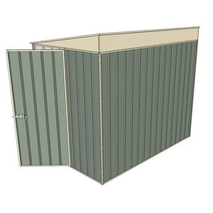 Build-a-Shed 1.5 x 2.3 x 2m Hinged Door Tunnel Shed without Side Doors - Green