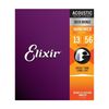 Elixir #11102 Acoustic Nanoweb Guitar String 80/20 Bronze 13-56 Medium Gauge
