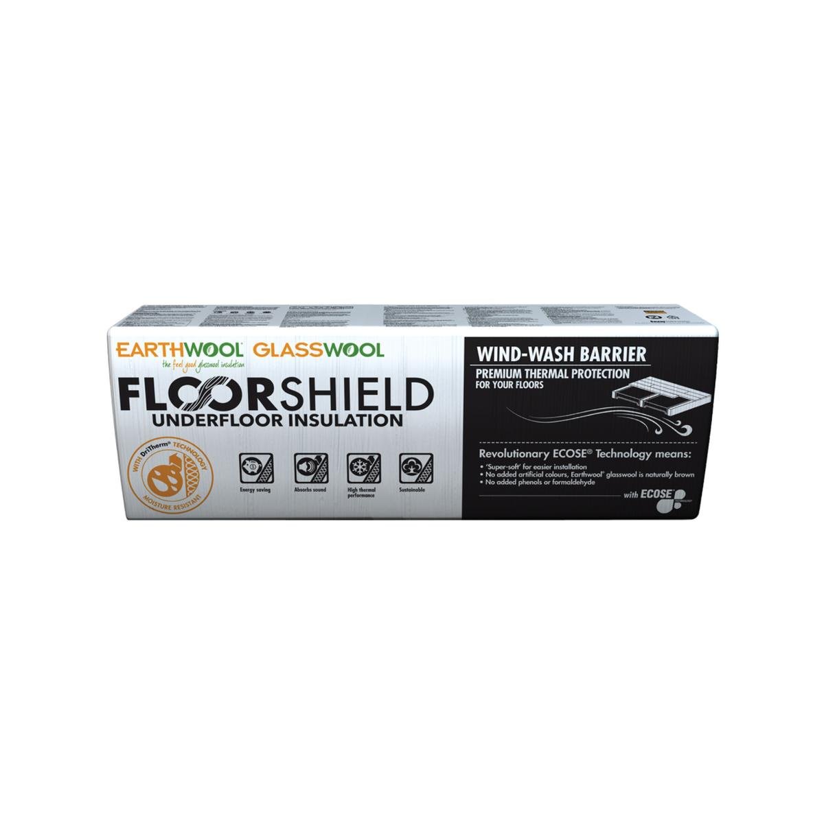 Knauf Earthwool R2.5 90mm x 420mm x 1160mm 5.4m Insulation FloorShield Underfloor Batt Pack of 11