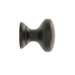 Lane 25mm Black Hampton Knob - 6 Pack