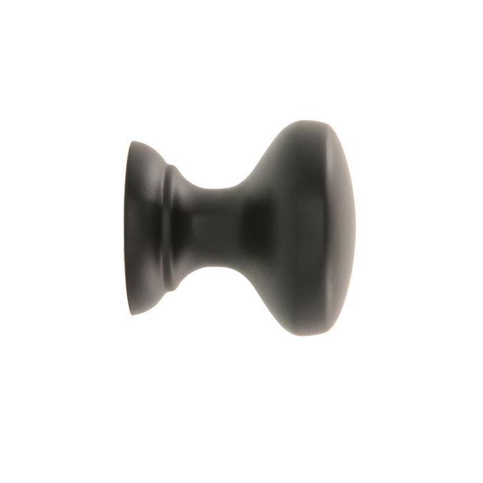 Lane 25mm Black Hampton Knob - 6 Pack