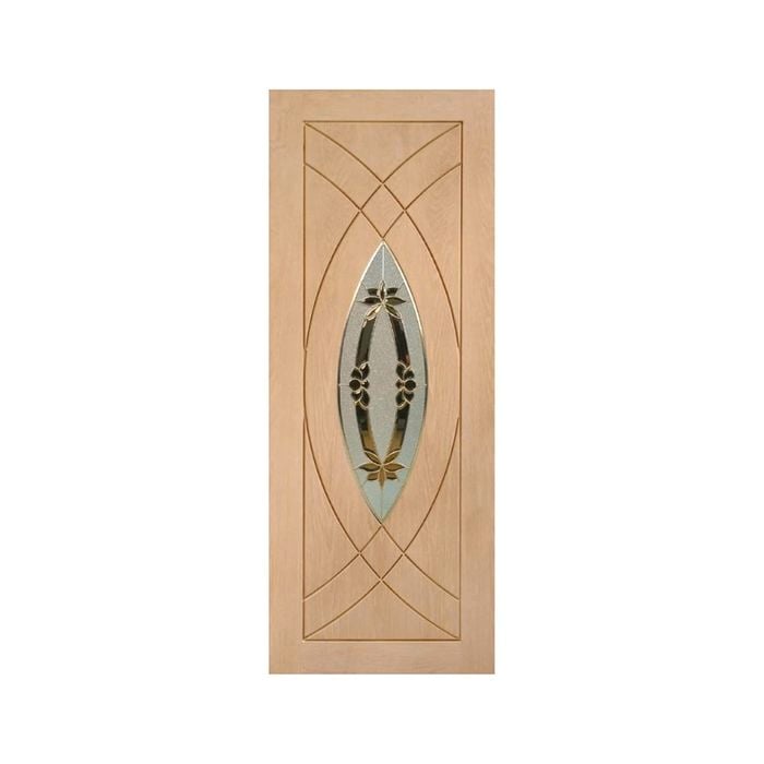 Woodcraft 2040 x 820 x 40mm Entrance Door Clamical Glass TG SD45